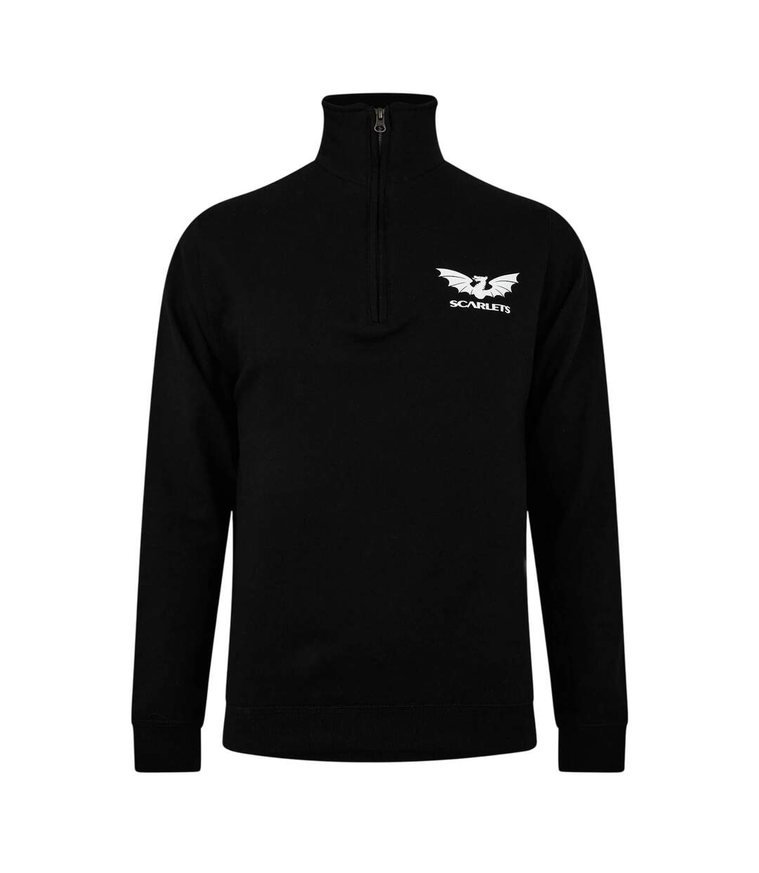 Unisex Adult Fleece Quarter Zip Rugby Sweatshirt Black Castore-1