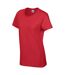 T-shirt À Manches Courtes Coupe Féminine Femme Rouge Gildan-4