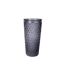 Vase Déco en Verre Relief Losange 23cm Gris Foncé