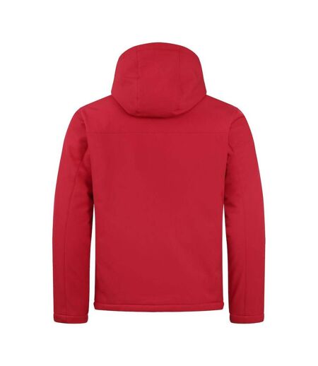 Mens Padded Soft Shell Jacket Red Clique