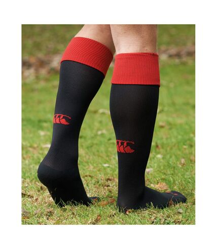 Canterbury - Chaussettes de rugby - Homme (Noir/Rouge) - UTPC2023