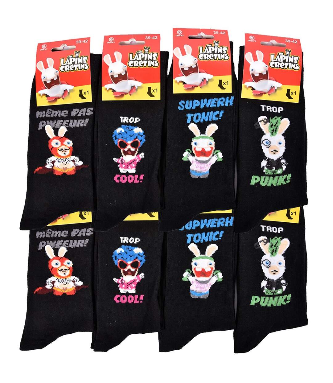 Chaussettes HOMME Licence PACK DE 12 PAIRES SURPRISE Pack 12 LAPINS CRETINS