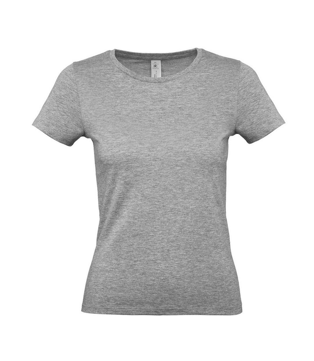 Womens/ladies #e150 T-shirt Sport Grey B&C-1