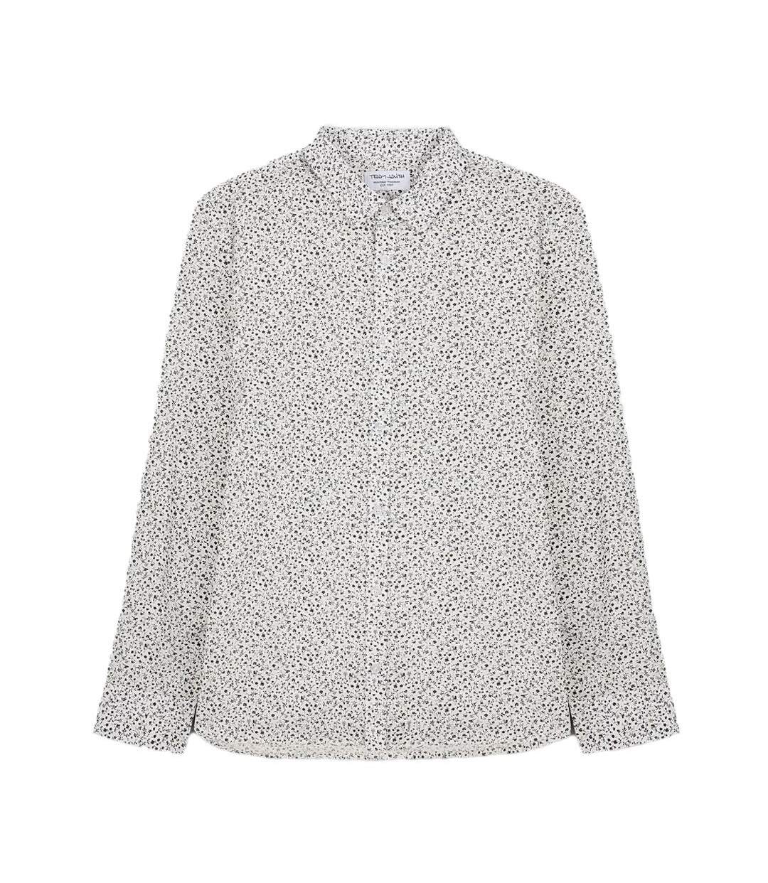 Chemise blanche/bleu homme teddy smith carton ml - s-1