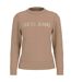 Sweat Motif/style Tricoté Femme Marron Blanc Cassé Guess-1
