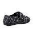 Mens Gerald Classic Checked Slippers Black GBS Med-2