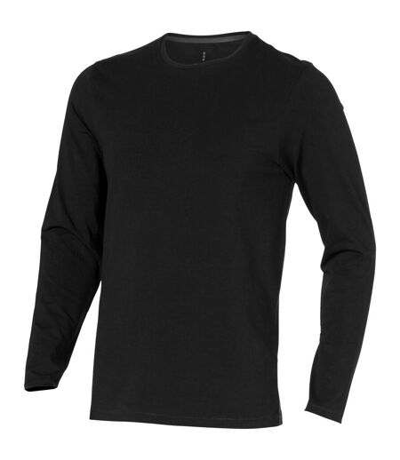 Elevate Mens Ponoka Long Sleeve T-Shirt (Solid Black)