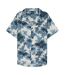 Chemise Manches Courtes Motif/style Floral Homme Bleu Boss-2