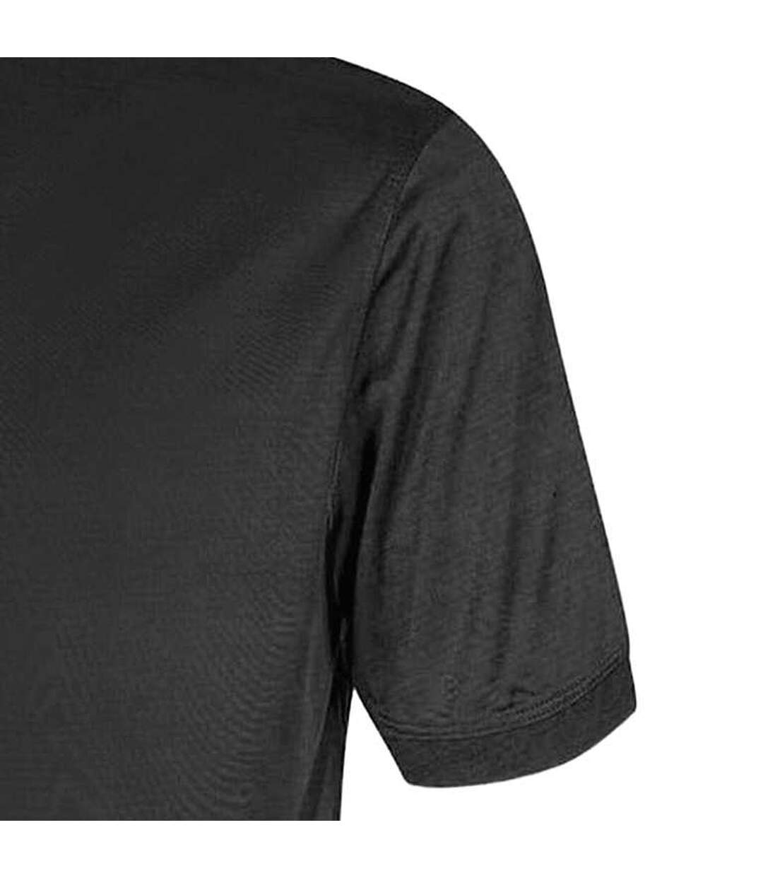 Mens Waffle Knit Polo Shirt Black Under Par-4