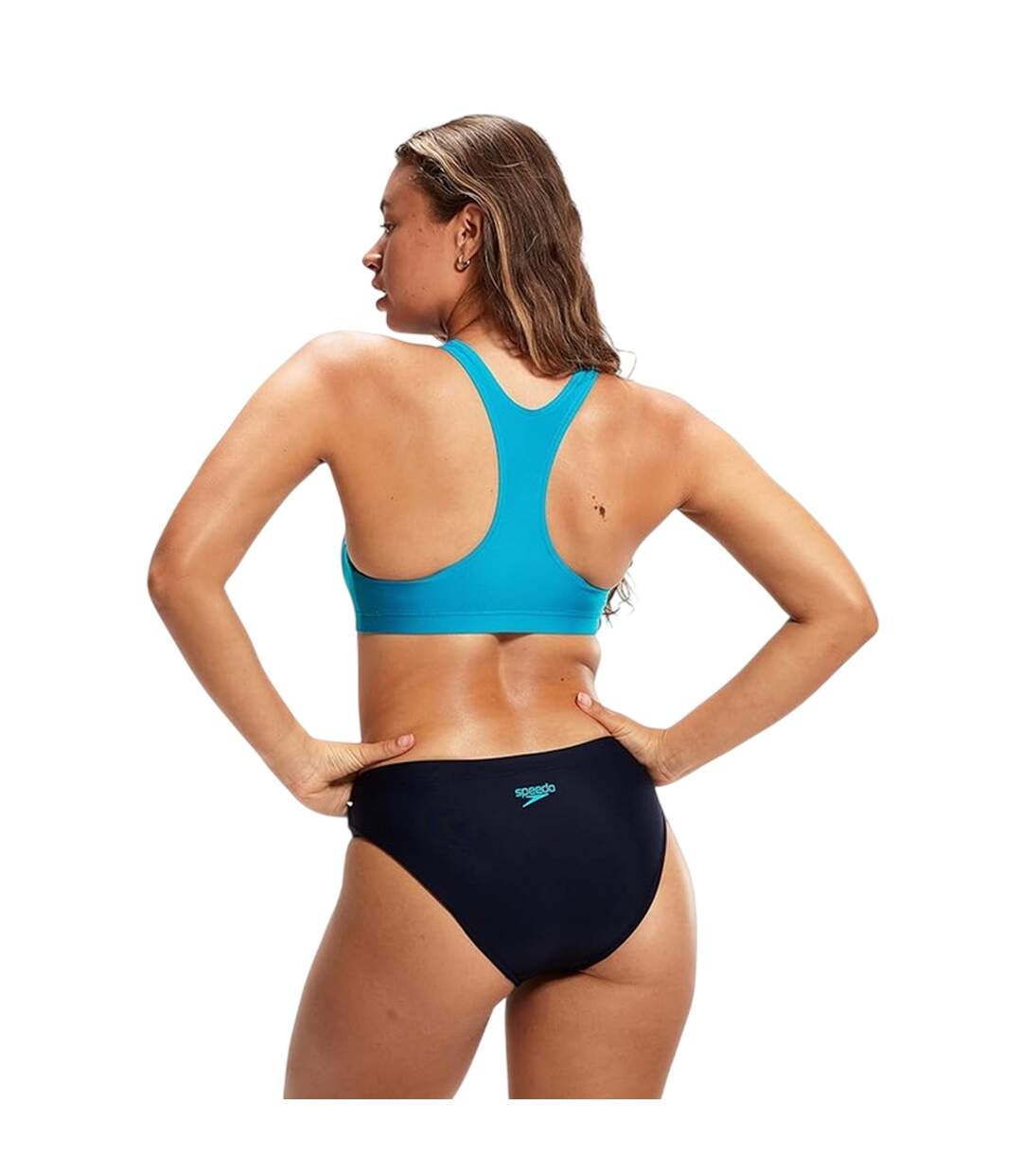 Ensemble De Maillot De Bain 2 Pièces Motif/style Blocs De Couleurs Femme Bleu Speedo-3
