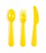 Lot de 12 Couverts Réutilisables Bain de Soleil 19cm Vert & Jaune-5