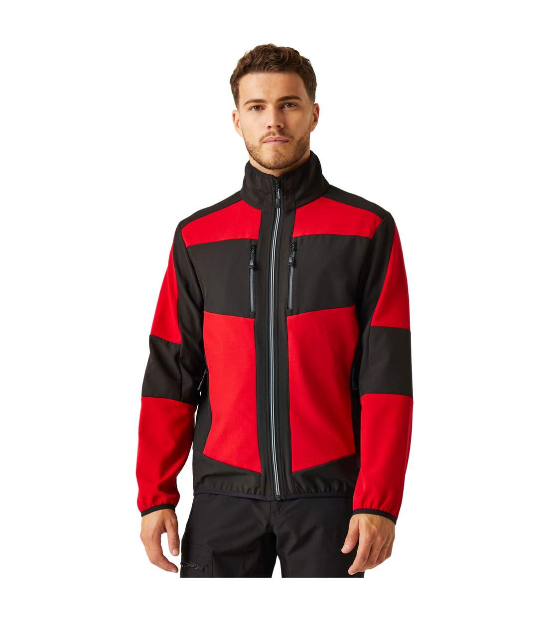 Unisex Adult 2 Layer Soft Shell Jacket Classic Red Black Regatta Professional-1
