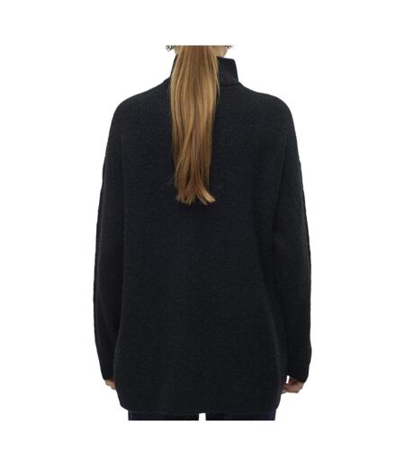 Pull 1/4 zip noir femme vero moda mili