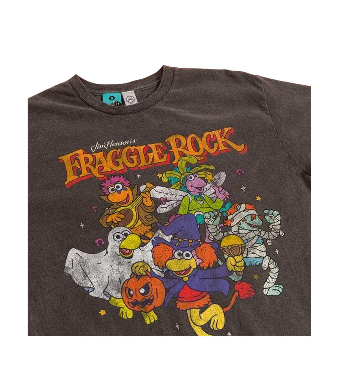 T-shirt Spooky Fancy Dress Adulte Anthracite Fraggle Rock-3