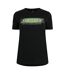 Womens/ladies Finisher Graphic Print T-shirt Black Green New Balance-1