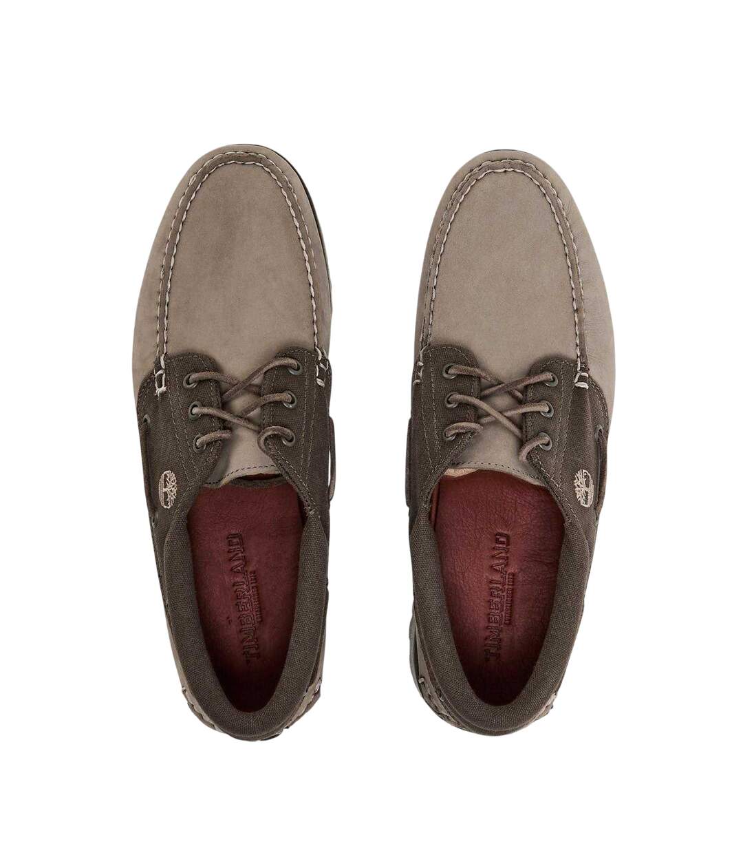 Mens Authentic Leather Boat Shoes Olive Timberland-3