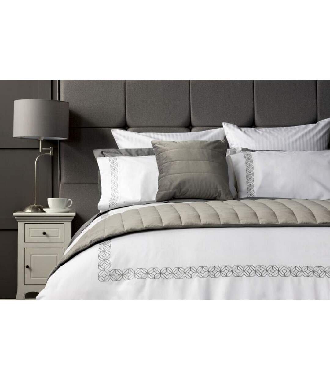 Parure de lit addison blanc / gris Belledorm-1