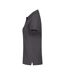 Womens/ladies Plain Polo Shirt Metal Grey Clique-3