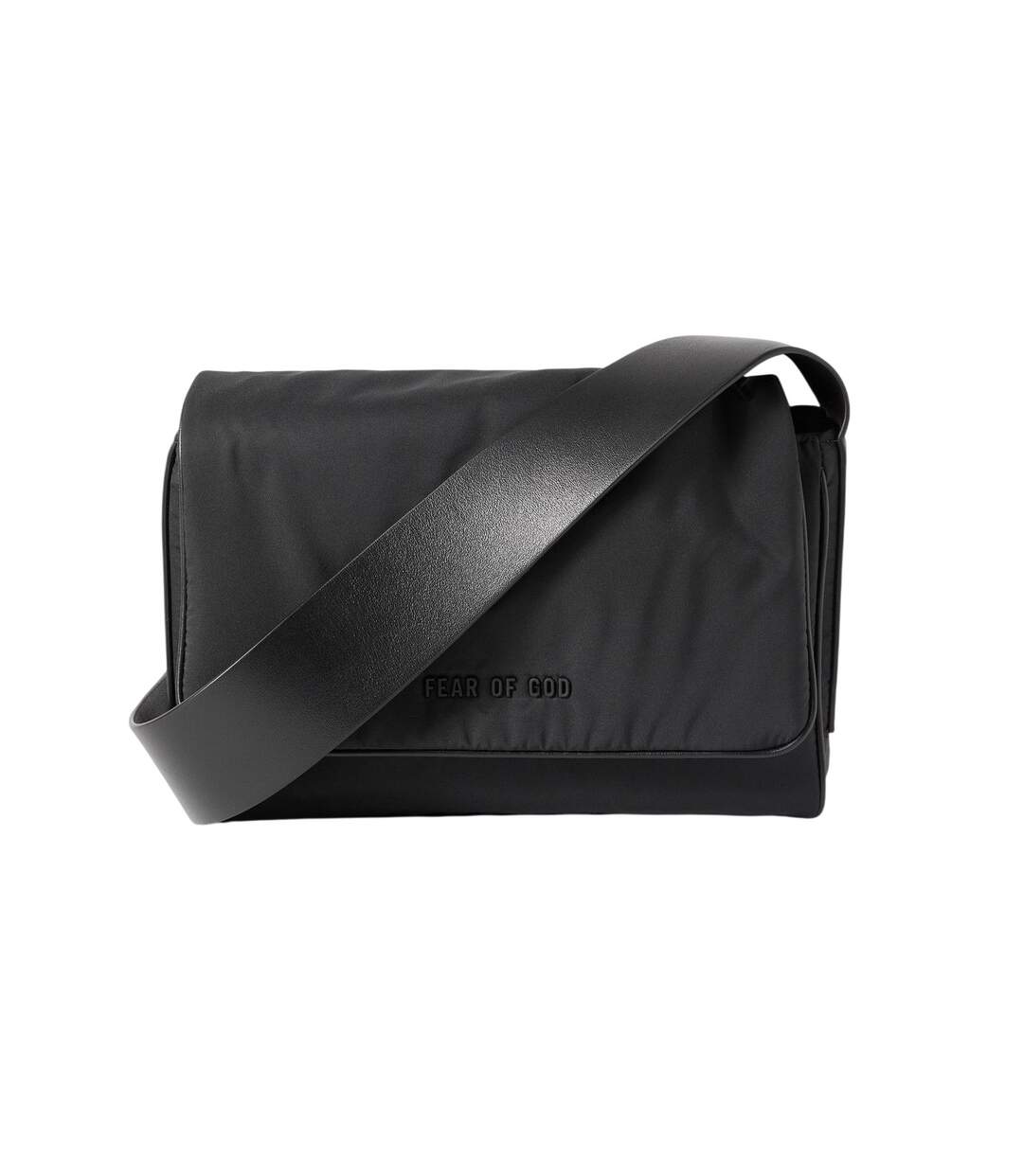 Mens Fear Of God Leather Messenger Bag One Size Black Criminal Damage-4