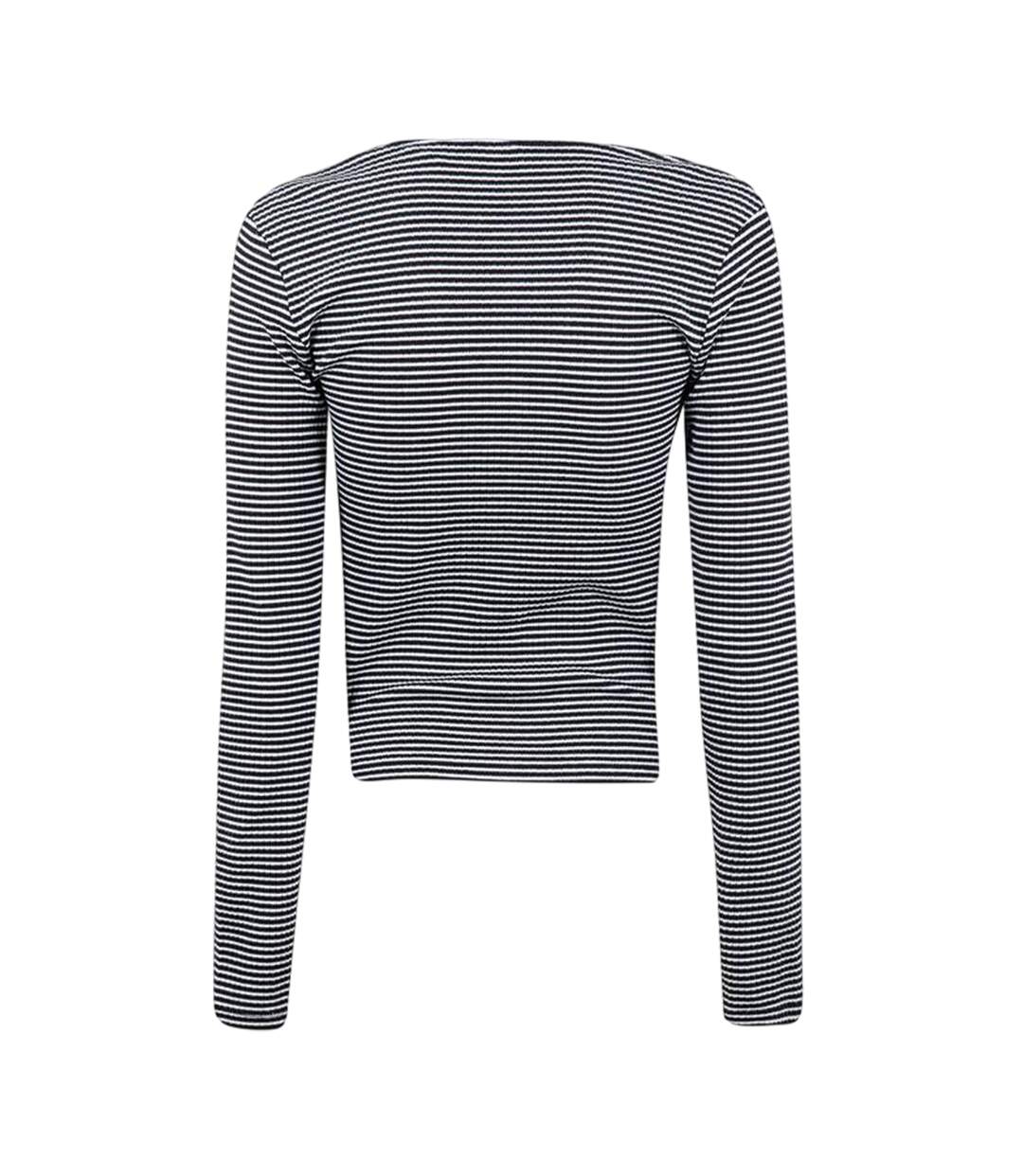 Haut Manches Longues Motif/style Fines Rayures Femme Vanille Noir Levis-2