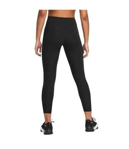 Womens/ladies One Cropped Tights Black White Nike