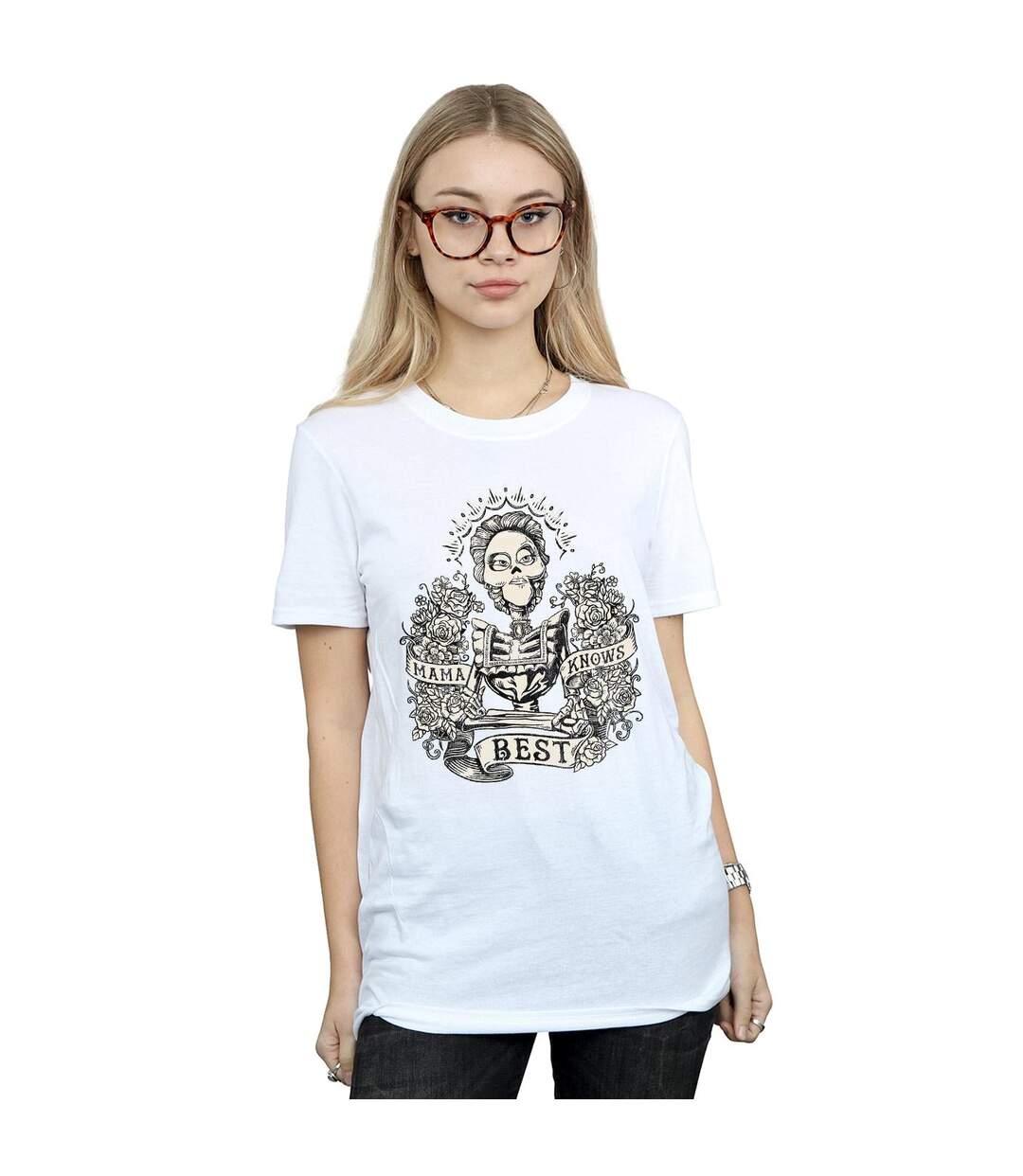 Disney - T-shirt COCO MAMA KNOWS BEST - Femme (Blanc) - UTBI16542-2