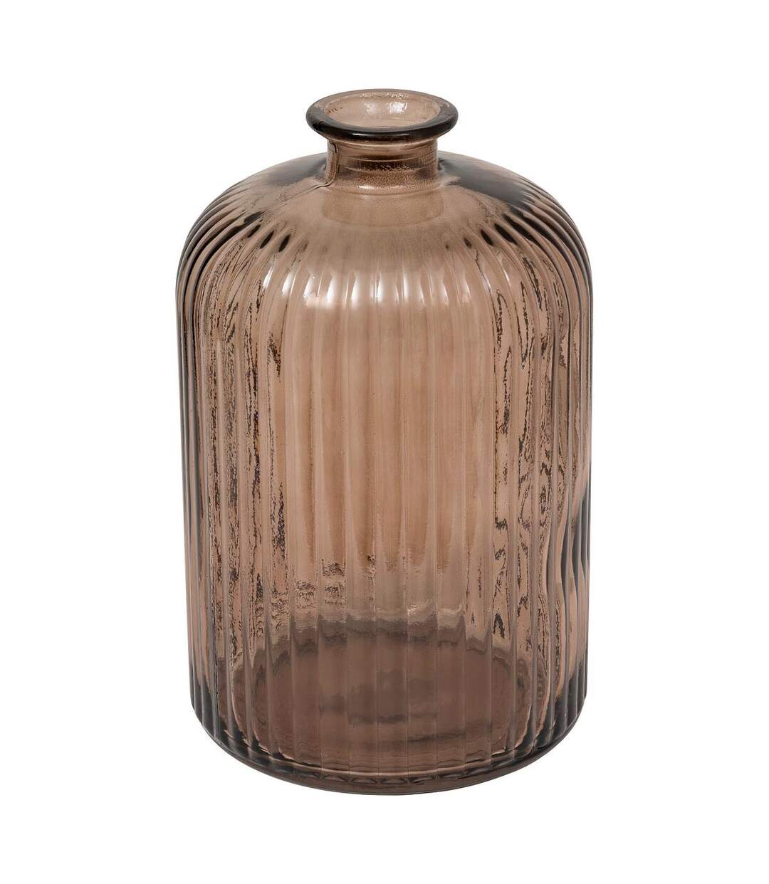 Vase Design en Verre Luz 23cm Marron-1