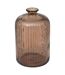 Vase Design en Verre Luz 23cm Marron-1