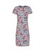 Robe T-shirt Motif/style Prairie Femme Rouge Lazy Jacks-2