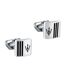 Mens Formal Cufflinks One Size Silver Black Maserati-1