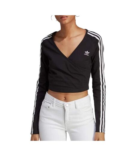 Top noir femme adidas long sleeve - l