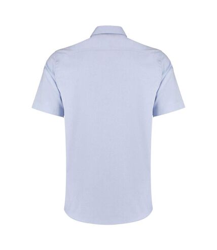 Kustom Kit Mens Short Sleeve Tailored Fit Premium Oxford Shirt (Light Blue)
