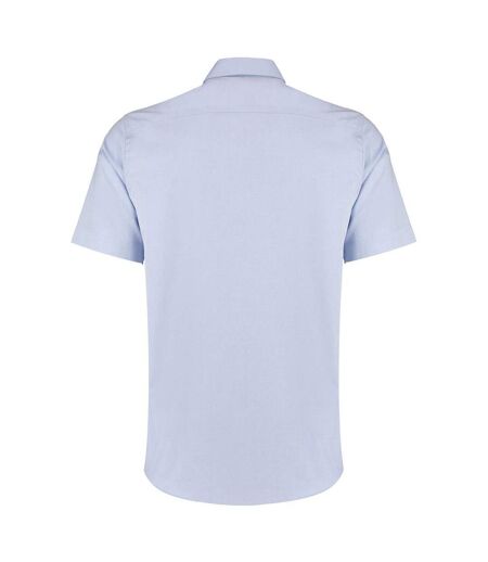 Kustom Kit Mens Short Sleeve Tailored Fit Premium Oxford Shirt (Light Blue)