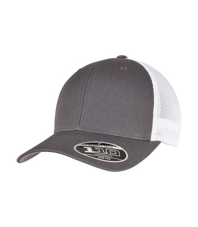 Unisex adult 110 mesh two tone cap charcoal/white Flexfit