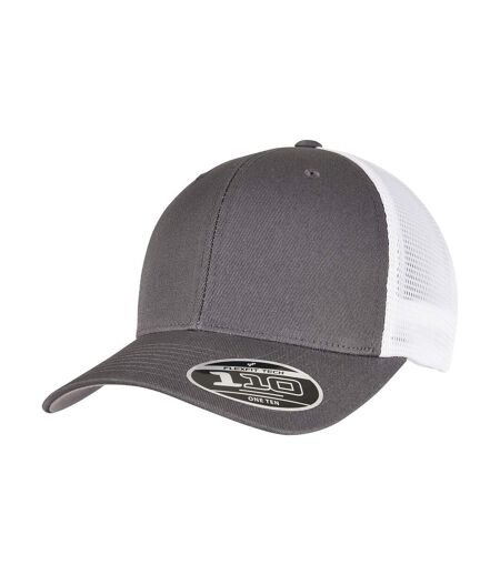 Unisex adult 110 mesh two tone cap charcoal/white Flexfit