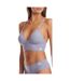 Womens/ladies Active Micro Flex Bralette Grey Blue Adidas-1
