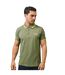 Mens Ss25 Triple Tipped Polo Shirt Khaki Green Lambretta-3