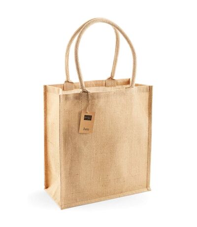 Westford Mill Jute Boutique Shopper Bag (19L) (Pack of 2) (Natural) (One Size) - UTBC4532