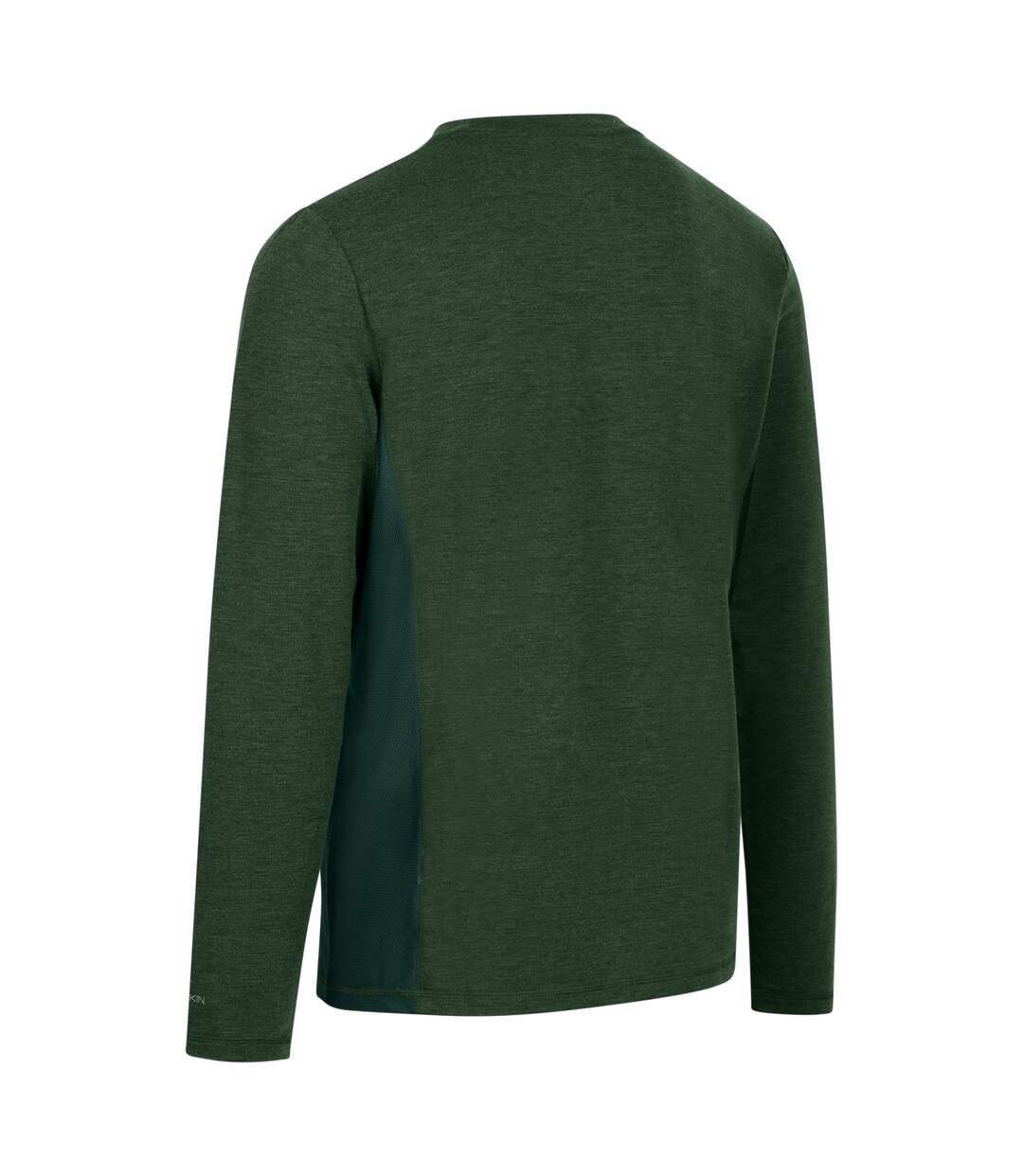 T-shirt Uni Manches Longues Charlie Homme Vert Chiné Trespass-2
