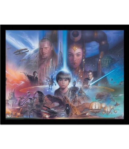 Star Wars - Poster encadré EPISODE ART (Multicolore) (40 cm x 30 cm) - UTPM8731