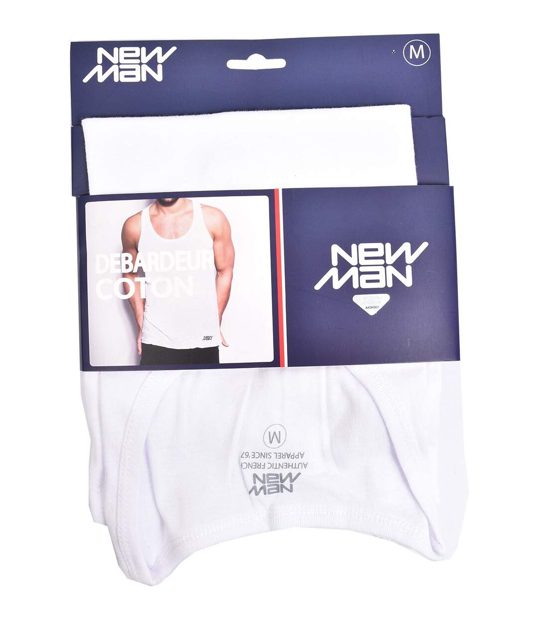 T shirt homme NEW MAN en Coton Confort et Qualité Débardeur NEW MAN 3000 Blanc