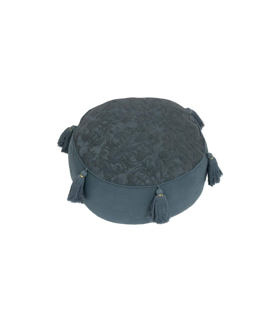 Coussin de Sol Pompons Little Cottage 43cm Bleu-1