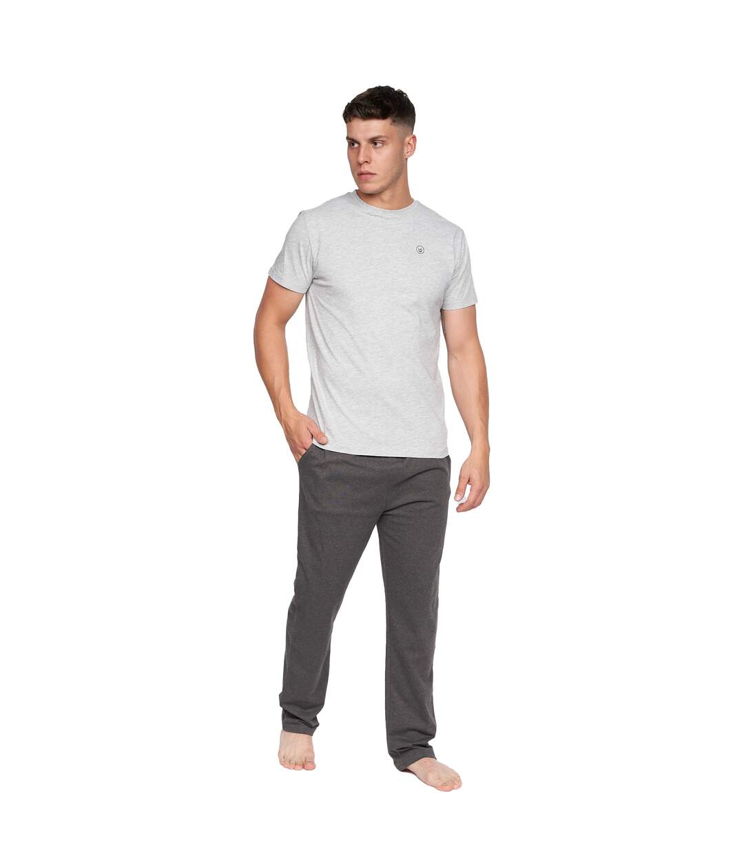 Ensemble de pyjama radovan homme gris chiné Duck and Cover-1