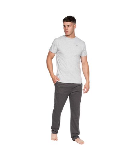 Mens radovan pyjama set grey marl Duck and Cover