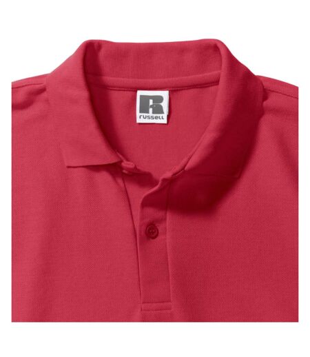 Jerzees Colours Mens 65/35 Hard Wearing Pique Short Sleeve Polo Shirt (Classic Red)
