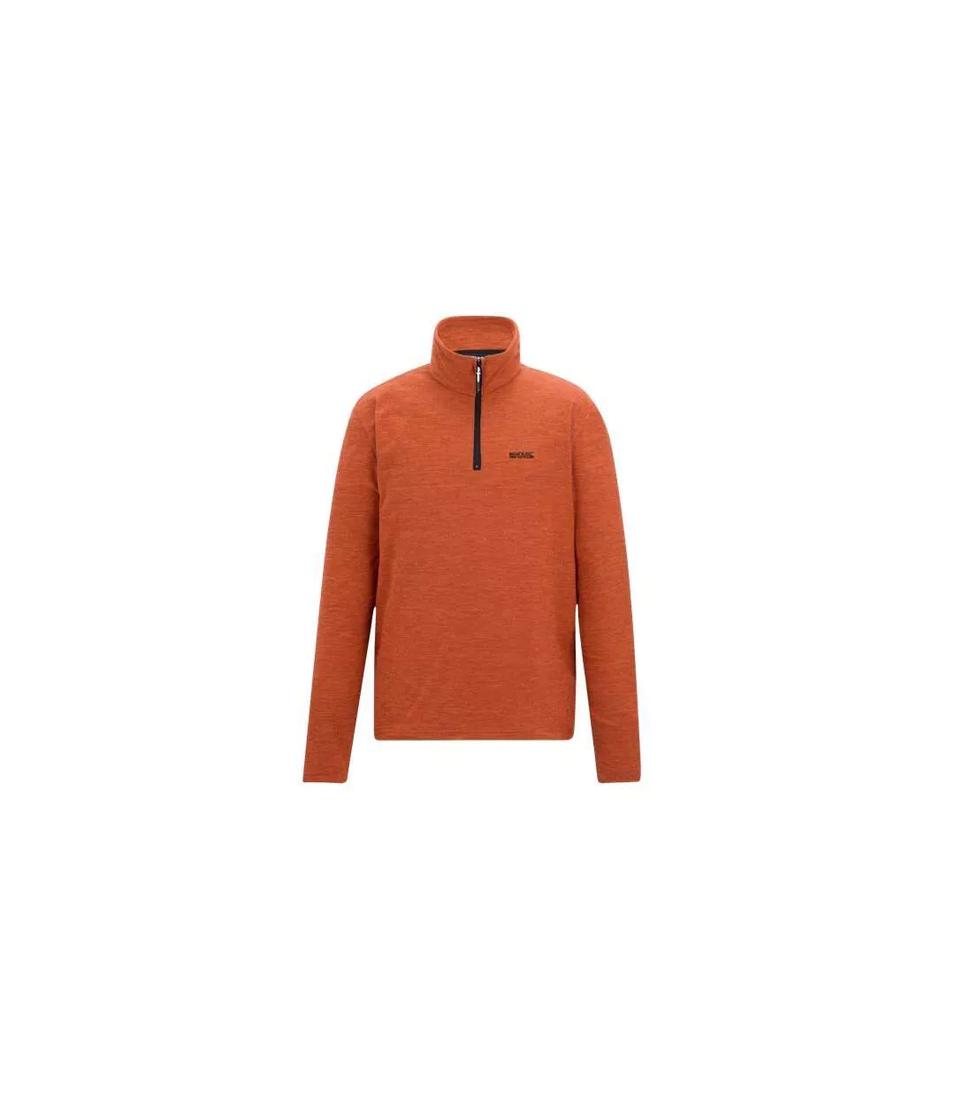Mens Thompson Marl Half Zip Fleece Jacket Rusty Orange Regatta-1