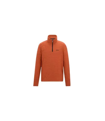 Mens Thompson Marl Half Zip Fleece Jacket Rusty Orange Regatta
