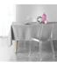 Nappe Imprimée Jacquard Étoiles 140x240cm Gris-3