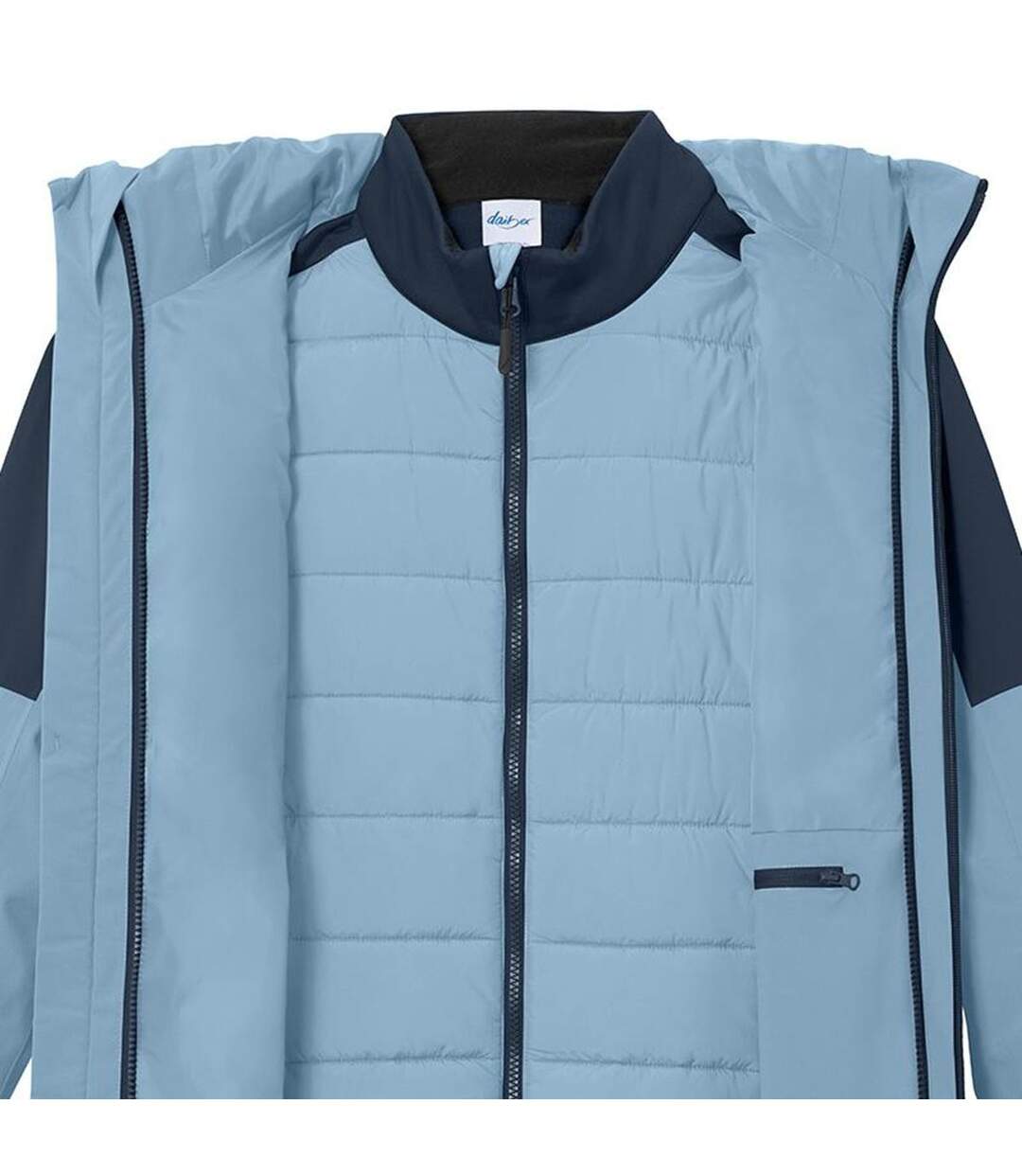 Veste 3 en 1 - Femme - JN1377 - bleu laiteux et bleu marine-2