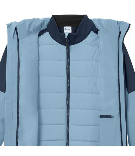 Veste 3 en 1 - Femme - JN1377 - bleu laiteux et bleu marine